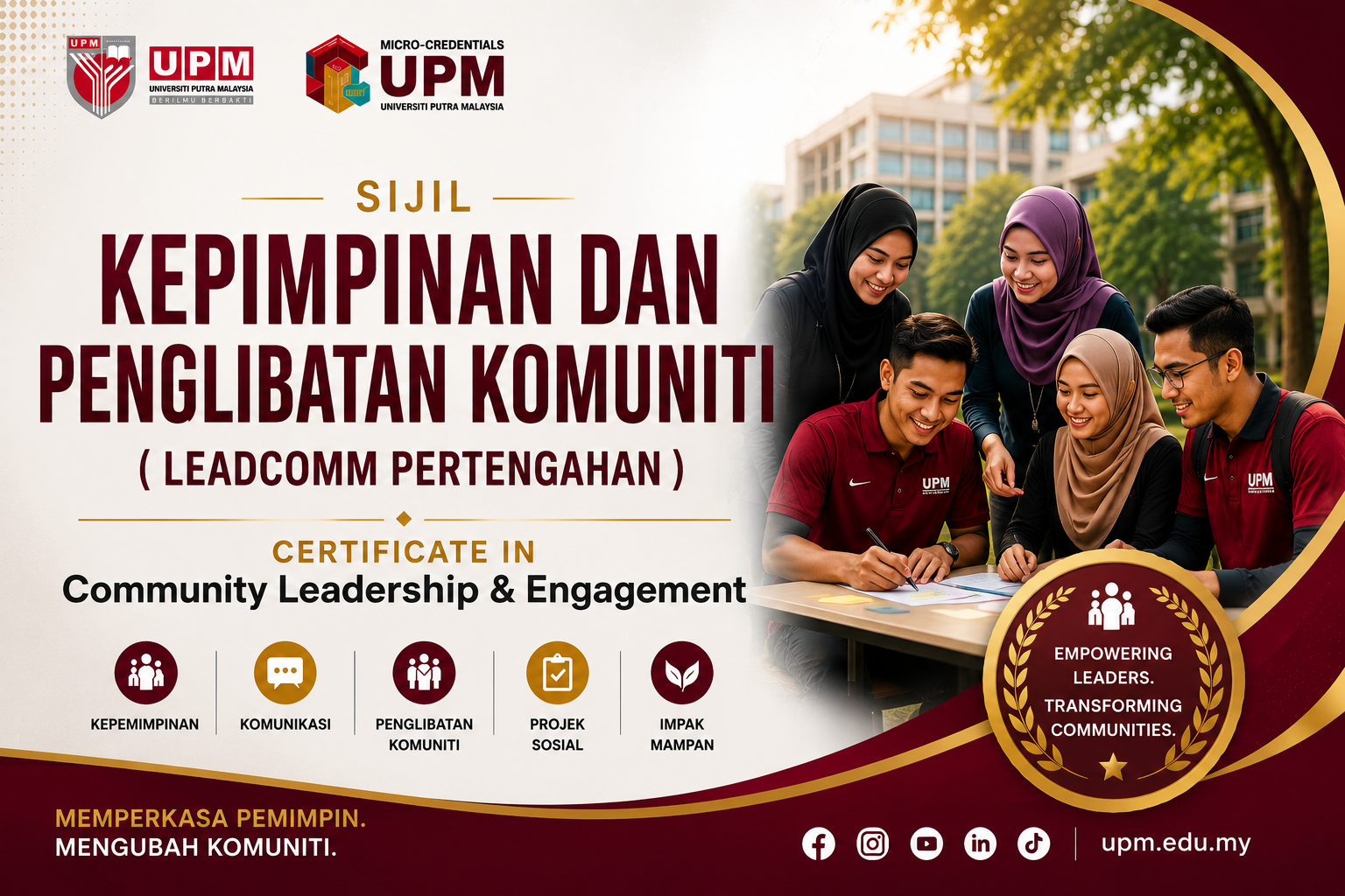 SIJIL KEPIMPINAN DAN PENGLIBATAN KOMUNITI (LEADCOM PERTENGAHAN)